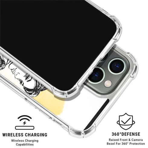 Disney Princess Belle Sketch iPhone 16 Pro Clear Case